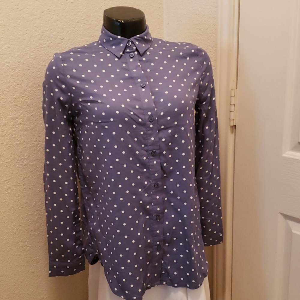 H&M Polka Dots Button Down Blouse